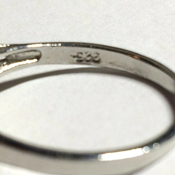 Sterling Silver Fleur de Lis Solitaire Ring Size 7 Canary Yellow Cubic Zirconia - Picture 7 of 10